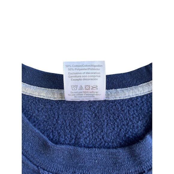 Syracuse University Navy Blue Crewneck Sweatshirt Russell Athletic M 50/50 Cotto - Picture 6 of 8